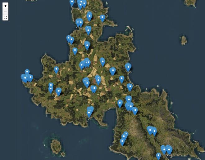 A map with many map pins