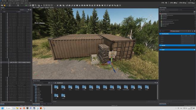 A screenshot of the Enfusion editor