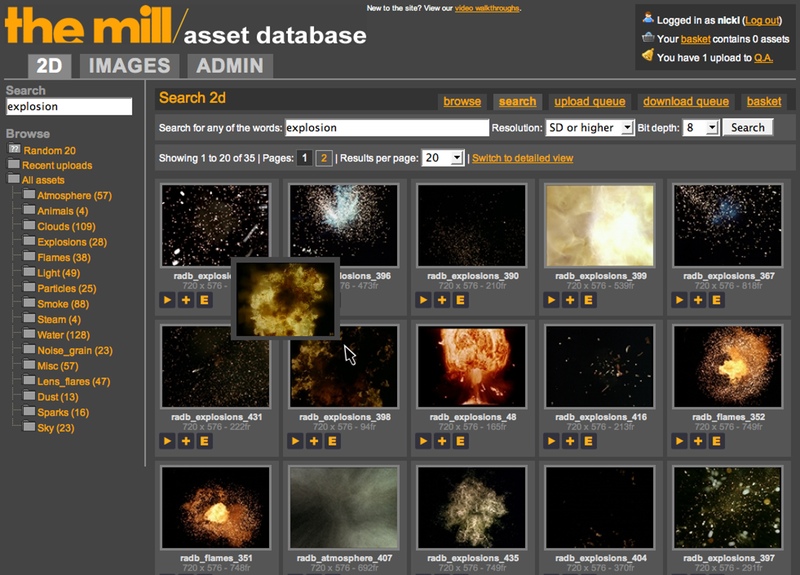 Mill Reusable Asset Database screenshot